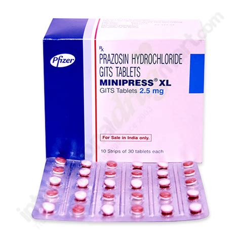 Buy Prazosin Er 2 5mg Tablets Online Idm