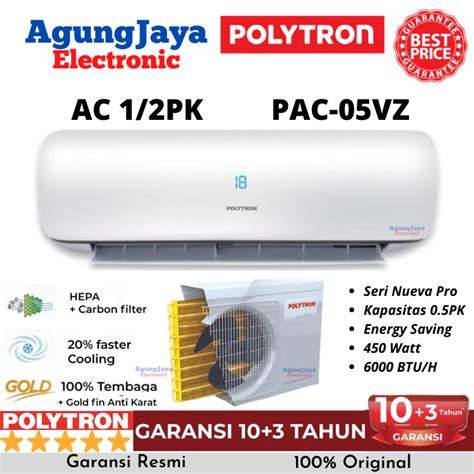 Jual Ac Polytron Pk Pac Vz Neuva Ice Pro Gold Fin Pk Cilegon