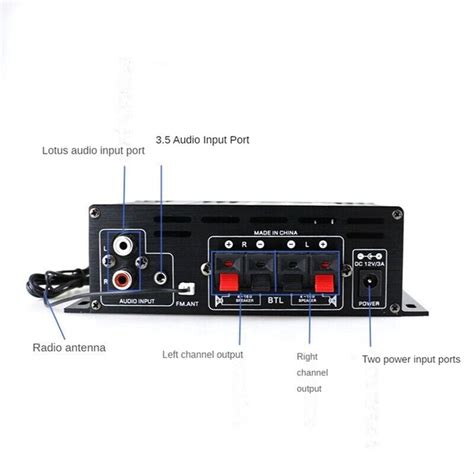 3X Ak380 800W 12V Amplificateur de Puissance Bluetooth StéRéO Home Car