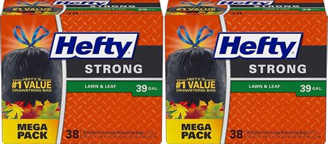 Strong Lawn AND Leaf Trash Bags 39 Gallon 38 Count 2 Set Of 38 Count