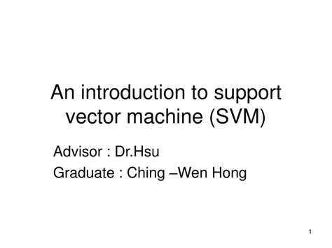 Ppt An Introduction To Support Vector Machine Svm Powerpoint