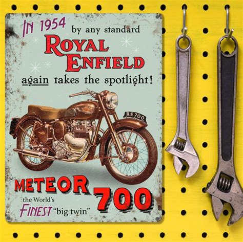 Royal Enfield Meteor 700 Metal Sign Etsy