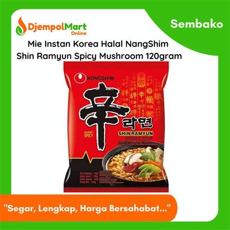 Jual Mie Instant Korea Halal Nongshim Shin Ramyun Spicy Mushroom 120