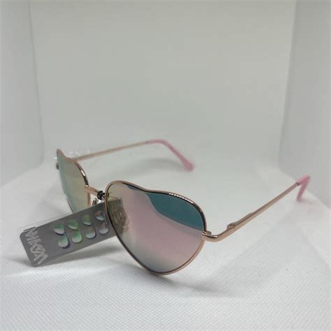 Heart Shaped Women’s Mirrored Sunglasses Uv 400 Depop