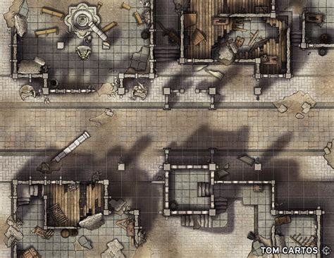 Hilltop Watchtower Ruins 22x17 Rbattlemaps
