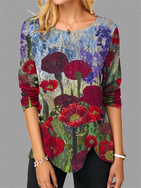 Top 5 Poppy Flower Womens T Shirts