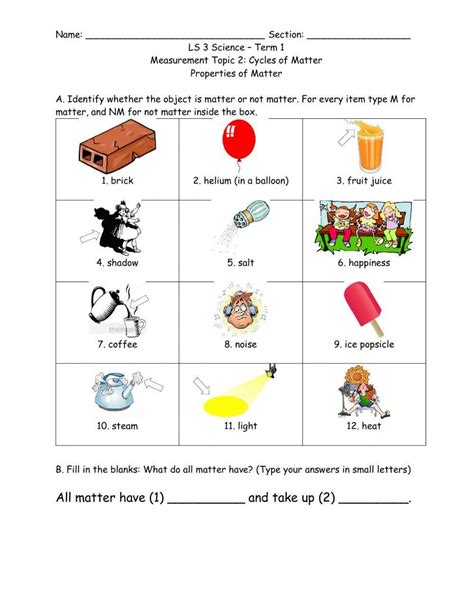 Properties Of Matter 2 Worksheet Live Worksheets Worksheets Library