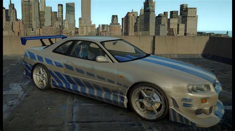 Gta Iv 2fast2furious Nissan Skyline Gt R R34 Gameplay Youtube