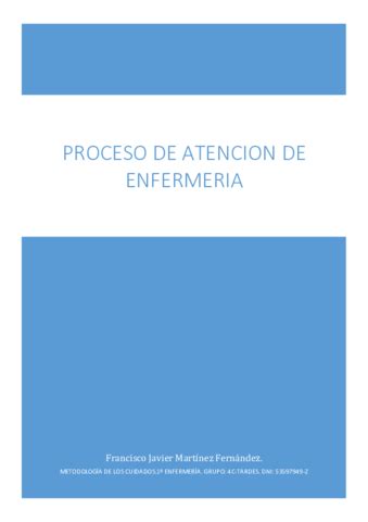 PROCESO DE ATENCION ENFERMERO PAE Pdf