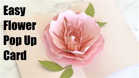 Flower Pop Up Card Tutorial Youtube