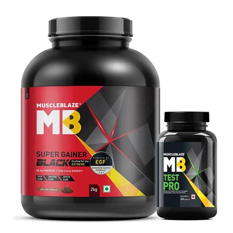 Muscleblaze Super Gainer Black Kg Test Pro Caps Combo Muscleblaze