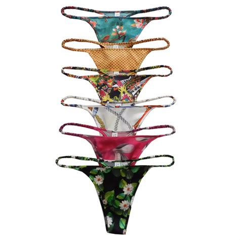 Panasilk 6pcs Flow 100 Pure Silk Womens Bikini String Thong Panties S M L Xl Xxll Xl Xxl