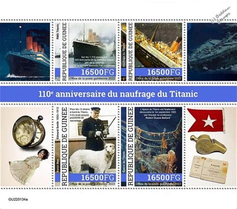 RMS TITANIC WHITE Star Line Ocean Liner Ship Stamp Sheet 37 2020 Chad