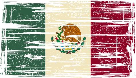 Mexican Grunge Flag Royalty Free Vector Image Vectorstock