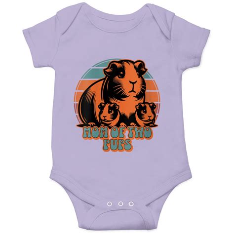 Womens Guinea Pig Mom Of Two Pups Sunset Guinea Pig Mothers Day Ts