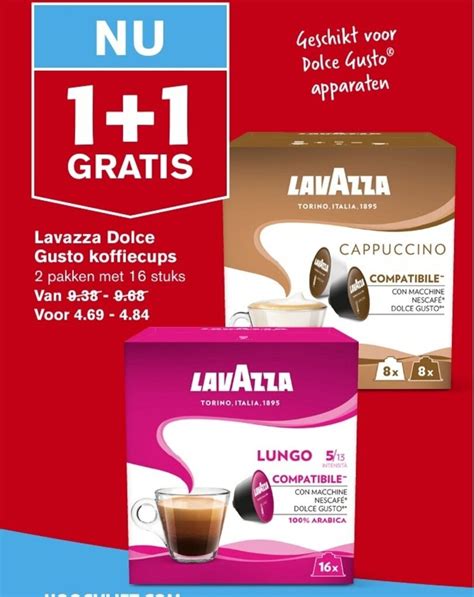 Lavazza Dolce Gusto Koffiecups Stuks Aanbieding Bij Hoogvliet Gratis