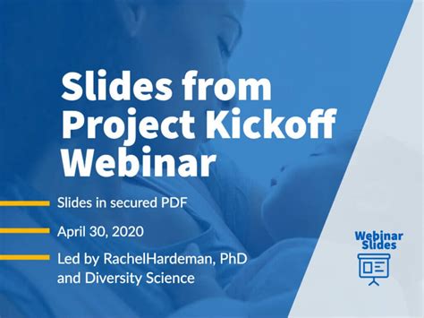 Project Kickoff Webinar Recording Diversity Science