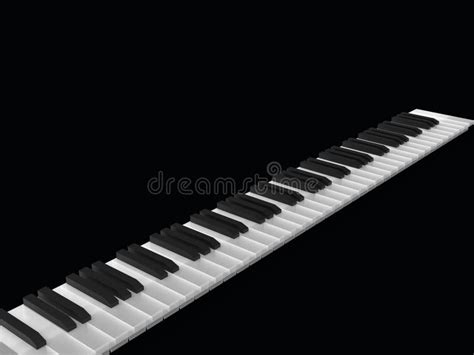 Keyboard Black Piano 3d Rendering Stock Illustrations 340 Keyboard