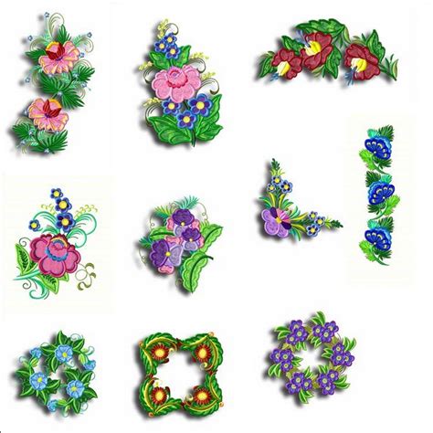 Fanciful Garden Collection I Ii Iii Machine Embroidery Designs By