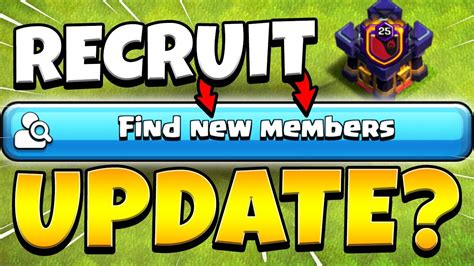 Clash Of Clans Needs Your Help With New Clan Recruiting Tool Update Youtube