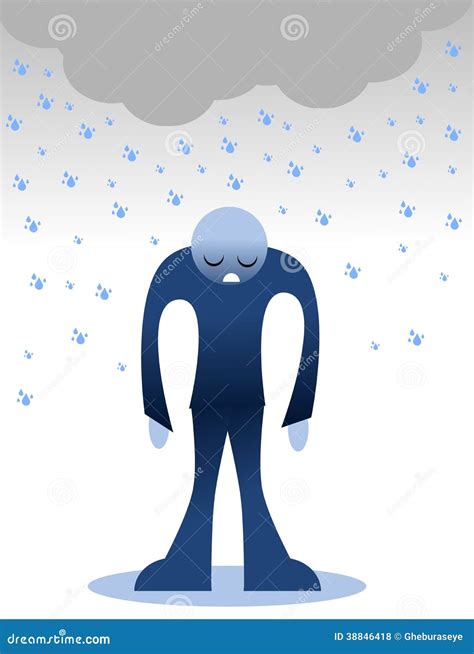 Illustration Explaining the Concept of Bad Luck Stock Photo