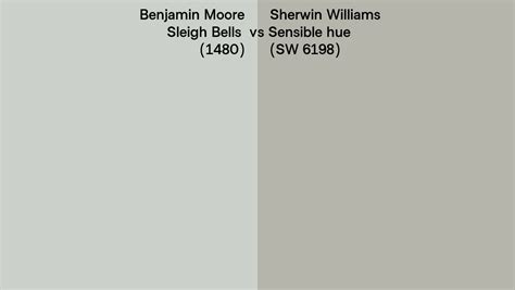 Benjamin Moore Sleigh Bells 1480 Vs Sherwin Williams Sensible Hue Sw