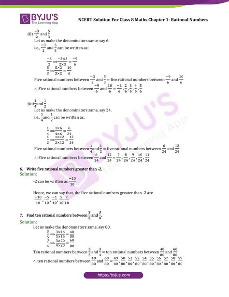 Ncert Solutions Class 8 Maths Chapter 1 Rational Numbers Download