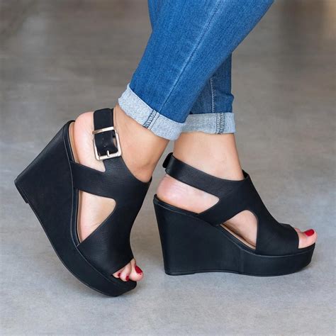 Shoes New Fashion Ladies Comfortable Peep Toe Wedges Platform Sandals