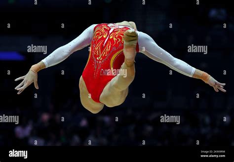 China S Xiaoyuan Wei Competes On The Floor During Day Two Of The FIG