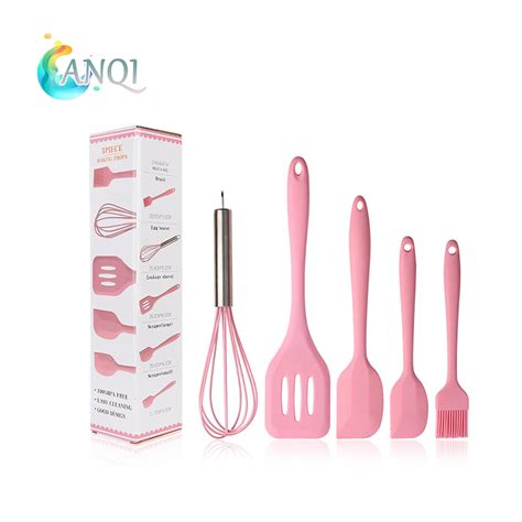 ANQI SHOP Set Spatula Peralatan Masak Sutil Silikon Non Stick Cooking