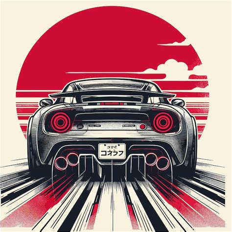 Vector Sports Car Poster Illustration Premium Ai Generated Vector