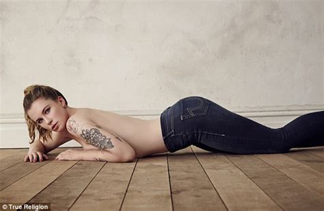 Ireland Baldwin Shows Off Tattoos In Topless Ad For True Religion Jeans