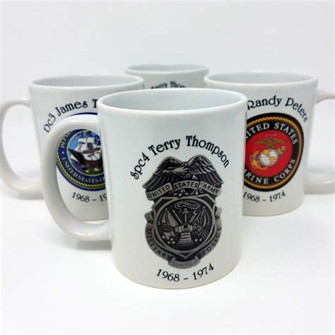 Veterans Coffee Mug Personalized Military Gift Retirement Etsy