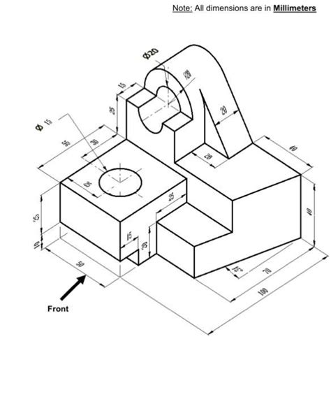 Solved Given Below The Isometric Drawing Of Ashaped Block F7B In 2024