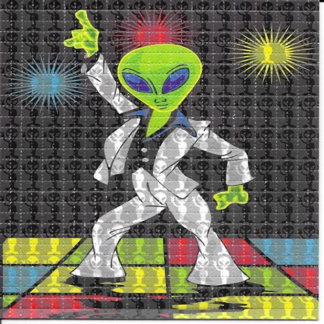 Alien Disco Lsd Blotter Art Psychedelic Acid Free Paper Etsy