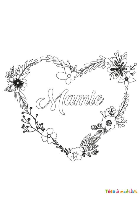 Coloriage Pour Mamie Avec T Te Modeler Dessin Pour Mamie Bon