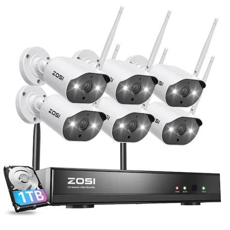 Zosi Channel Mp K Tb Hard Drive Nvr Security Camera System With