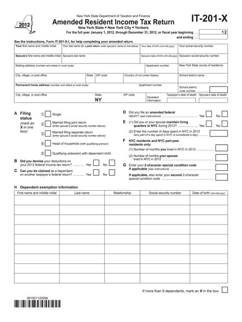 Nys It Printable Form Printable Forms Free Online