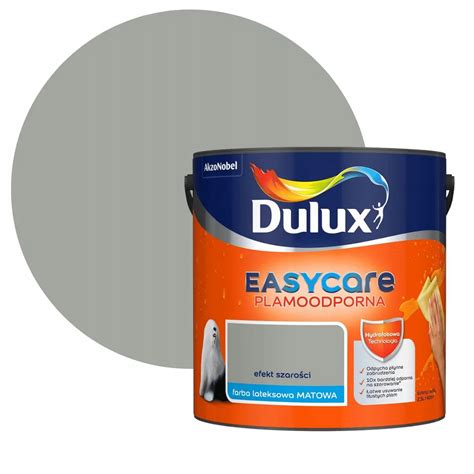 Dulux Easycare Farba Lateksowa Plamoodporna Efekt Szaro Ci L