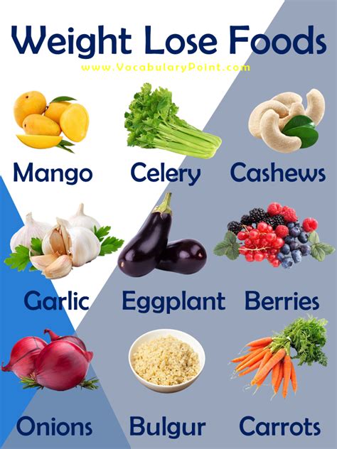 List of Foods to Eat When Trying To Lose Weight - Vocabulary Point