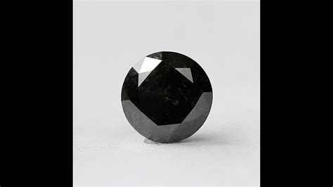 2.52 CT Grey Black Color 8 MM Round Brilliant Cut Loose Diamond made ...