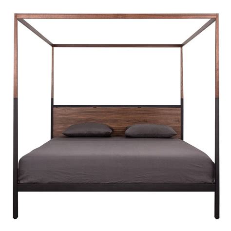 Marble and Steel Canopy Bed | Wood canopy bed, Bed furniture, Canopy ...