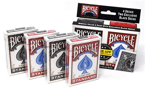 Bicycle 808 Playing Cards 4 Pack Redblack