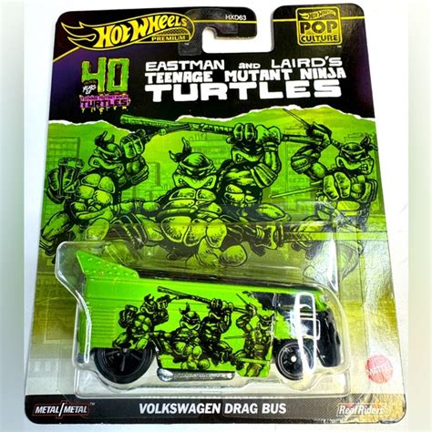 Mattel Other Hot Wheels Premium Pop Culture 4 Years Of Ninja Turtles Volkswagen Drag Bus