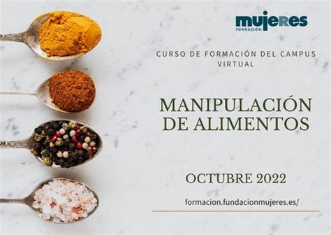 Curso Online Manipulaci N De Alimentos Octubre Fundaci N Mujeres