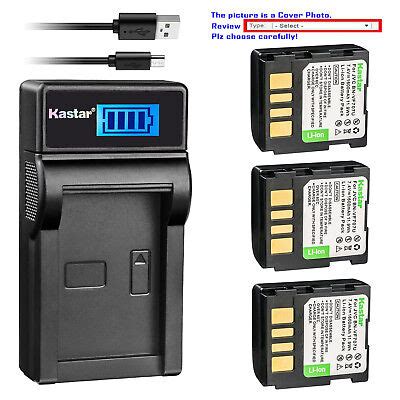 Kastar Battery Lcd Charger For Jvc Bn Vf Jvc Gz Mg Us Gz Mg Ex