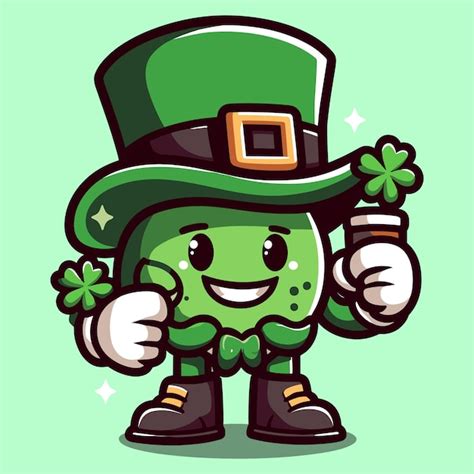 Premium Vector Free Vector Cute Character Celebrate St Patricks Day