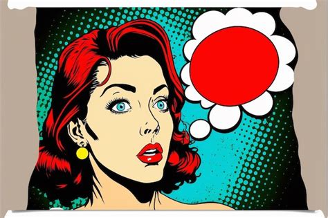 Premium Photo Pop Art Illustration Of Woman With The Speech Bubble