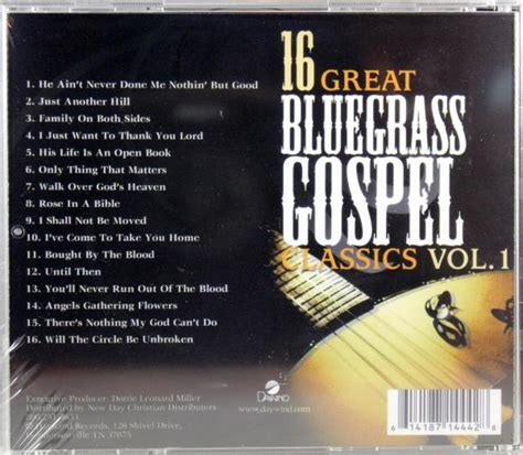 16 Great Bluegrass Gospel Classics Vol 1 New Cd Christian Music