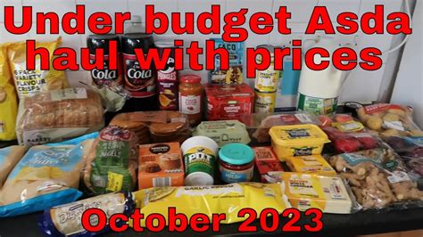 Below Budget Asda Grocery Haul With Prices YouTube